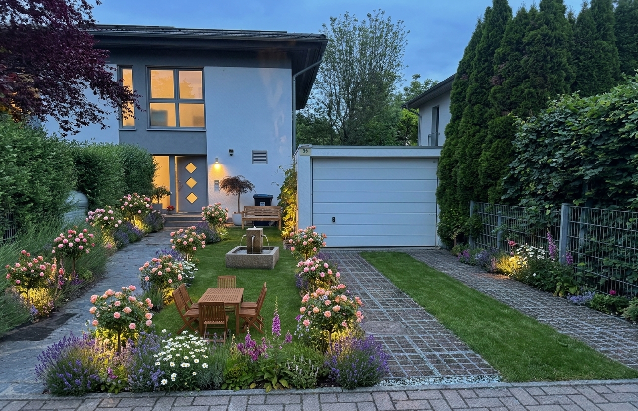 LushAI fotorealistisches 3D-Garten-Rendering